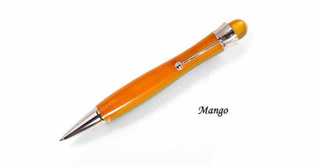 Jean-Pierre Lepine San Marco Mango ballpoint pen with sleek design and gold accents, positioned on a white background.