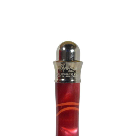 Jean-Pierre Lepine San Marco red ballpoint pen with yellow filet, featuring a sleek design and smooth writing point.