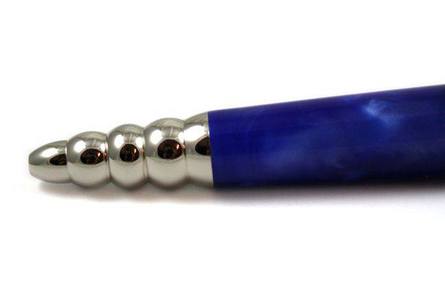 Jean-Pierre Lepine Zig Zag ballpoint pen in blue with red filet, featuring a stylish design and smooth writing tip.