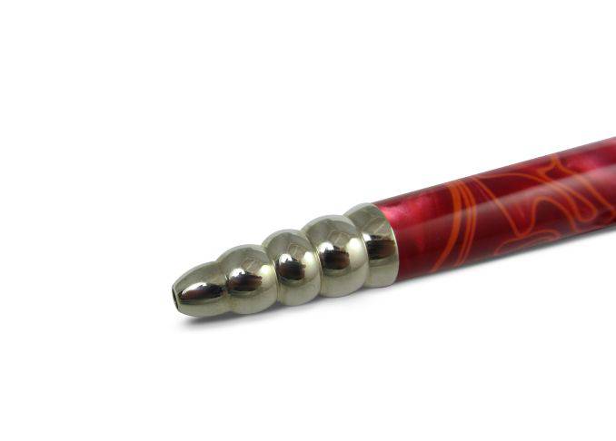 Jean-Pierre Lepine Zig Zag Ballpoint Pen in red with yellow filet, featuring a stylish design and comfortable grip.
