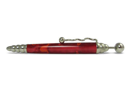 Jean-Pierre Lepine Zig Zag ballpoint pen in red with yellow filet, featuring a stylish design and smooth writing tip.