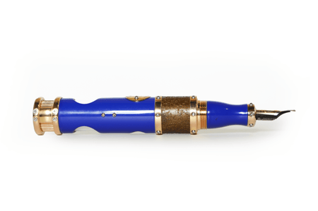 Jean-Pierre Lepine Titanic DNA limited edition fountain pen with blue lacquer finish and 100th anniversary engraving.