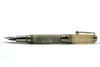 Jean-Pierre Lepine Indigo Classic Murano fountain pen with champagne-colored accents, showcasing elegant design and fine craftsmanship.