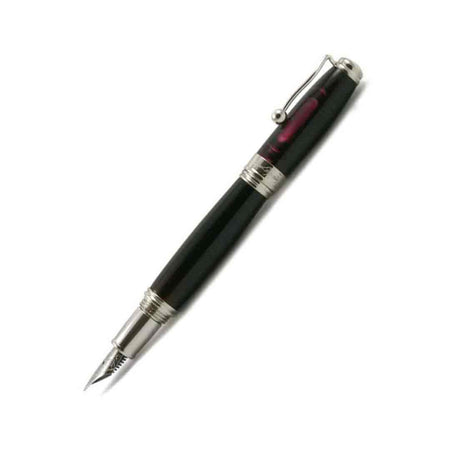 Jean-Pierre Lepine Indigo Classic Murano fountain pen in prune color, with a sleek design and fine nib.