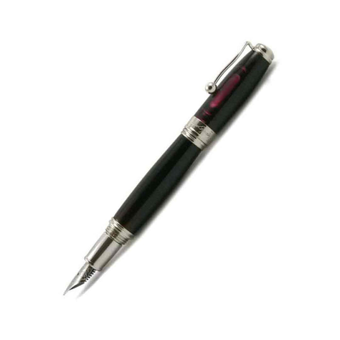 Jean-Pierre Lepine Indigo Classic Murano fountain pen in prune color, with a sleek design and fine nib.