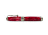 Jean-Pierre Lepine Indigo Classic Murano fountain pen with spotted red design, showcasing fine craftsmanship and elegant detailing.