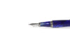 Jean-Pierre Lepine Winston fountain pen in blue with chrome accents, featuring a sleek design and fine nib.