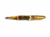Jean-Pierre Lepine Winston fountain pen in gold with fine nib, featuring elegant design and smooth writing style.
