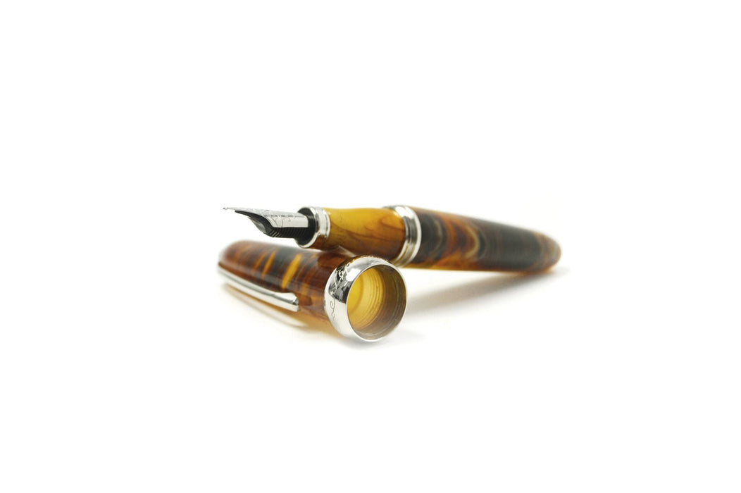 Jean-Pierre Lepine Winston fountain pen with palladium accents, featuring a sleek design and fine nib.