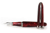 Jean-Pierre Lepine Winston fountain pen in red with chrome accents, showcasing a sleek design and fine writing tip.