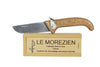 Jean-Pierre Lepine Le Morezien knife with oak handle, showcasing its polished blade and handcrafted craftsmanship.