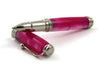 Jean-Pierre Lepine Indigo Classic Murano rollerball pen with pink accents, showcasing its elegant design and smooth writing tip.