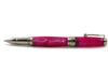 Jean-Pierre Lepine Indigo Classic Murano rollerball pen with pink accent, showcasing elegant design and smooth writing tip.