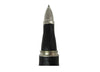 Jean-Pierre Lepine Winston black rollerball pen with sleek design and silver accents, shown from a side view.