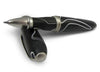 Jean-Pierre Lepine Winston rollerball pen in black with white filet, featuring a sleek design and smooth writing tip.