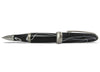 Jean-Pierre Lepine Winston rollerball pen in black with white filet, sleek design and smooth writing tip.