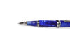 Jean-Pierre Lepine Winston rollerball pen in blue with chrome accessory, featuring a sleek design and polished finish.