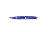 Jean-Pierre Lepine Winston rollerball pen in blue with chrome accessory, showcasing sleek design and polished finish.
