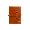 Brown Italian leather refillable latch journal with a medium size cover, ideal for daily planning and note-taking from Il Cartiglio.