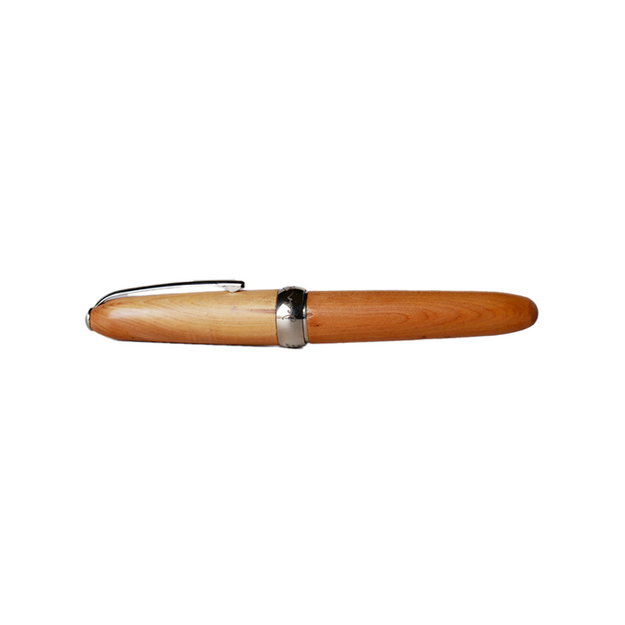 Jean-Pierre Lepine Winston rollerball pen with juniper-colored barrel and sleek metallic accents.