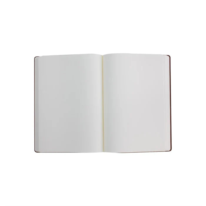 Karatis B5 notebook with golden brown vegan leather cover, Tomoe River paper, featuring 240 pages, ideal for writing and note-taking.