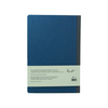 Karatis Egyptian Indigo notebook with Tomoe River paper, featuring a textured cover and closed binding, ideal for writing and journaling.