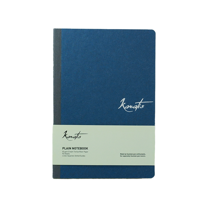 Karatis Egyptian Indigo notebook with Tomoe River paper, featuring a blue cover and elegant design, ideal for writing and note-taking.