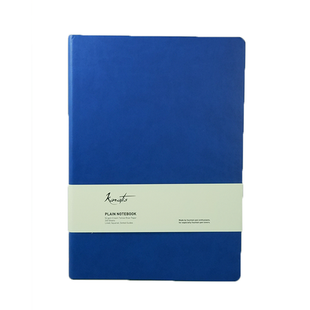 Karatis B5 notebook with sapphire blue Tomoe River paper, featuring a smooth cover and compact size for writing and note-taking.
