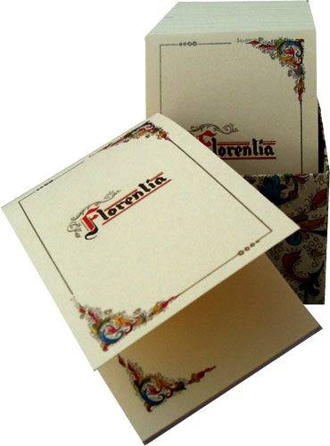 Kartos Florentia Memo Pads featuring colorful floral designs on paper pads for note-taking and organization.