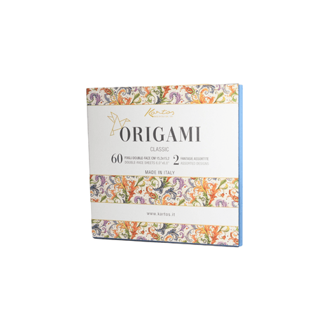 Kartos Origami Classic paper, light blue square sheet for origami folding, made by Kartos brand.