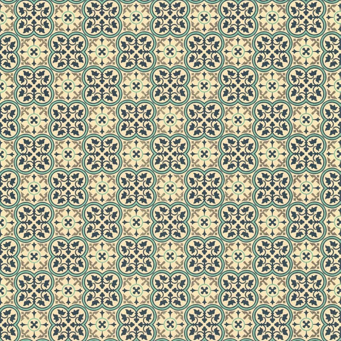 Kartos Quadrilobo wrapping paper with geometric pattern, featuring vibrant colors and intricate design for gift wrapping.