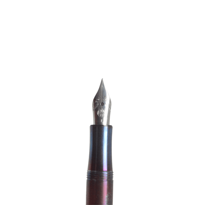 Kaweco Liliput Fireblue fountain pen with an elegant blue body and fine nib, ideal for precise writing and compact design.