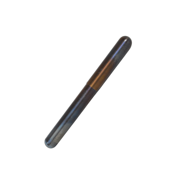 Kaweco Liliput Fireblue fountain pen with a compact design and fine nib, showcasing its vibrant blue color and sleek metal accents.