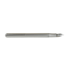 Kaweco Liliput silver fountain pen with an extra-fine nib, compact and elegant writing instrument with smooth metal finish.