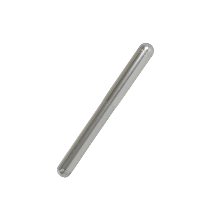 Kaweco Liliput Silver fountain pen with a sleek design, featuring an extra-fine nib and compact size for portable writing.