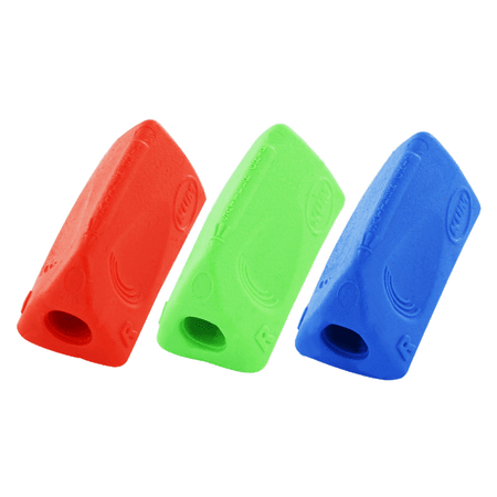 Blue KUM pencil grip eraser with a comfortable, ergonomic design for easy erasing and improved writing control.