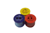 Blue KUM Color Combi Pencil Sharpener with 8mm blade, compact design, ideal for colored and standard pencils.