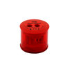 Blue KUM Color Combi Pencil Sharpener with 8mm blade, compact and ergonomic for precise pencil sharpening.