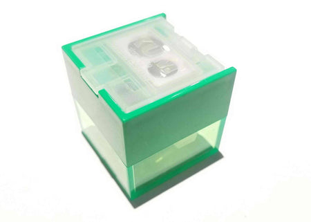 Blue KUM Cube M2 Sharpener for pencils, compact and portable pencil sharpener with a modern cube design.