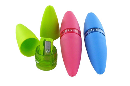 Blue KUM Ellipse Sharpener pencil sharpener with a compact, ergonomic design for easy pencil sharpening.