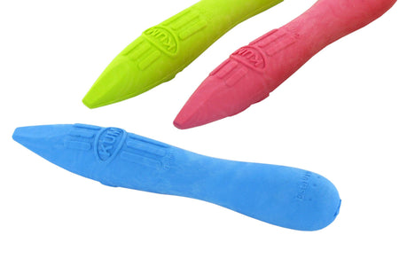 Set of three KUM Correc Stick pencil sharpeners with compact, portable design for precise sharpening of colored and graphite pencils.