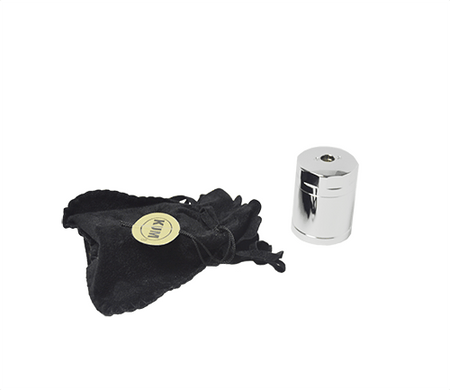 KUM Luxury Chrome 1-hole Pencil Sharpener with sleek metallic finish and compact design for precise pencil sharpening.