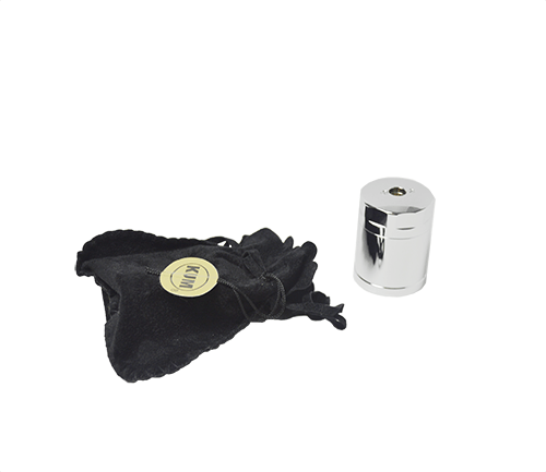 KUM Luxury Chrome 1-hole Pencil Sharpener with sleek metallic finish and compact design for precise pencil sharpening.