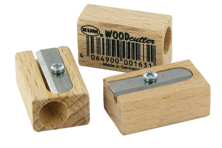 KUM Wood Cutter Pencil Sharpener by KUM, compact metal sharpener for wooden pencils with a sturdy design.