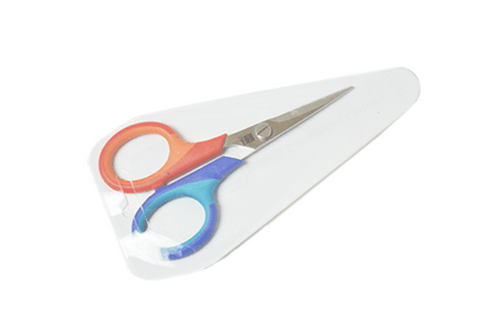 KUM Lefty Kid Scissors with 12 cm length and pointed tips for precise cutting, designed for young left-handed users.