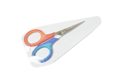KUM Lefty Kid Scissors with 12 cm length and pointed tips for precise cutting, designed for young left-handed users.