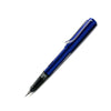 Lamy AL Star black fountain pen with extra-fine steel nib, sleek design, and ergonomic grip for smooth writing.