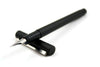 Lamy CP1 black fountain pen with an extra-fine steel nib, showcasing the sleek design and smooth writing tip.