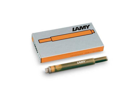 Lamy bronze fountain pen ink cartridge, standard size, with a smooth bronze finish and visible cartridge tip for fountain pens.