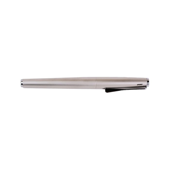 Lamy Studio Pallaidum fountain pen with sleek design and silver finish, featuring a polished nib and elegant writing grip.